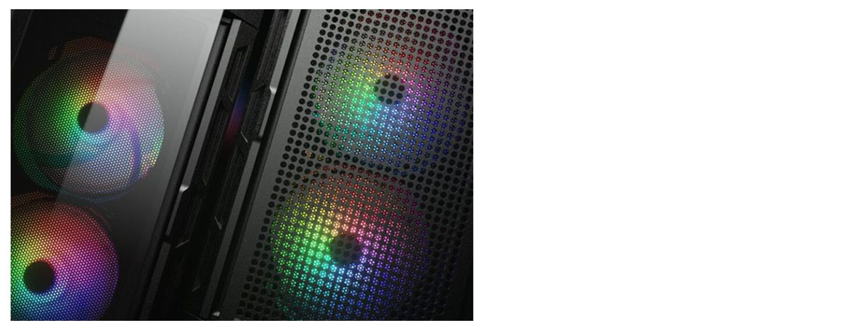 Tempered Glass and Airflow Panel of Duoface RGB Gaming Case
