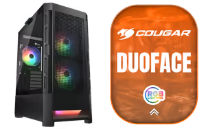 Cougar Duoface RGB Gaming Case - Black Cougar Duoface RGB Gaming Case - Black - Image 1