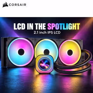 CORSAIR iCUE Link H170i LCD 420mm AIO CPU Cooler (Black) - image 4