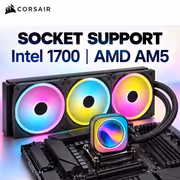 CORSAIR iCUE Link H170i LCD 420mm AIO CPU Cooler (Black) - image 6