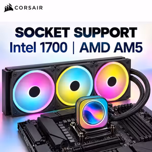 CORSAIR iCUE Link H170i LCD 420mm AIO CPU Cooler (Black) - image 6