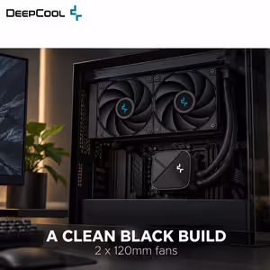 DeepCool LS520S Zero Dark 240mm AIO Liquid CPU Cooler - image 4