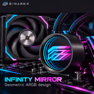EINAREX FLUX 120 CPU Liquid Cooler Black - Pure Copper - image 5