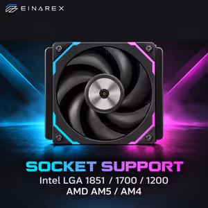 EINAREX FLUX 120 CPU Liquid Cooler Black - Pure Copper - image 6