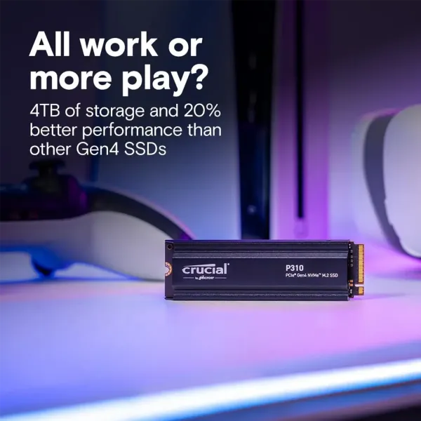 Crucial P310 1TB M.2 NVMe SSD with Heatsink – Fast & Reliable