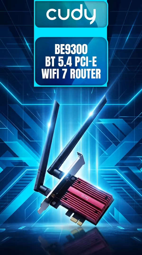 [OPEN BOX] Cudy BE9300 WiFi 7 Bluetooth 5.4 PCI-E Wireless Adapter