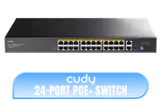 CUDY 24-Port PoE+ Switch 300W | 2× Gigabit + SFP - image 1