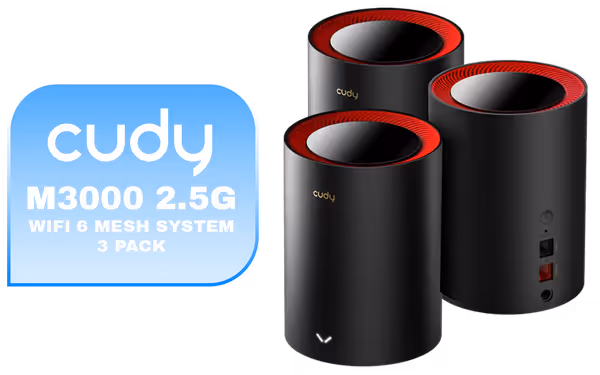 Cudy M3000 WiFi 6 Mesh System 3-Pack | Fast Whole Home WiFi - image 1 Cudy M3000 WiFi 6 Mesh System 3-Pack | Fast Whole Home WiFi - image 1