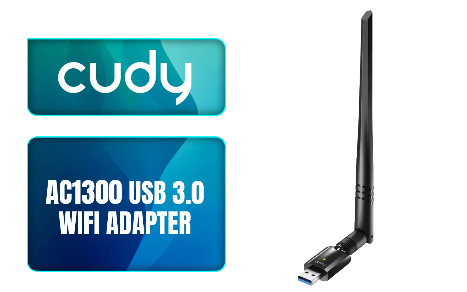 Cudy AC1300 High Gain WiFi USB3.0 Adapter with High Gain Antenna / WU1400