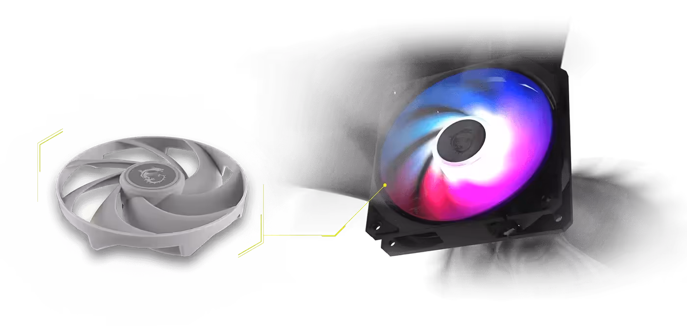 CycloBlade 7 fan with hybrid blades and ARGB lighting