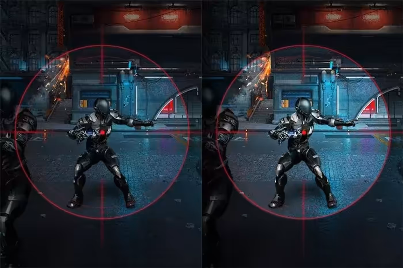 Gaming screen with Black Stabilizer enhancing dark areas