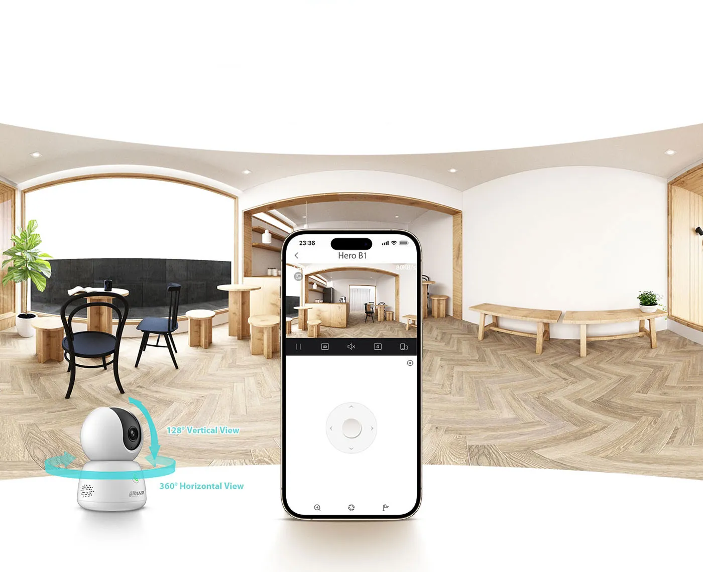 Dahua 5MP Indoor Security Camera 360-degree View - Desktop