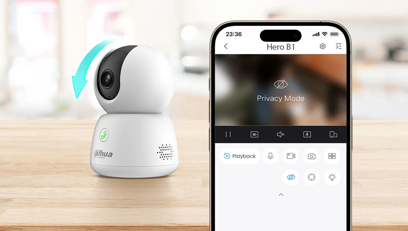 Dahua 5MP Indoor Security Camera Privacy Feature - Desktop