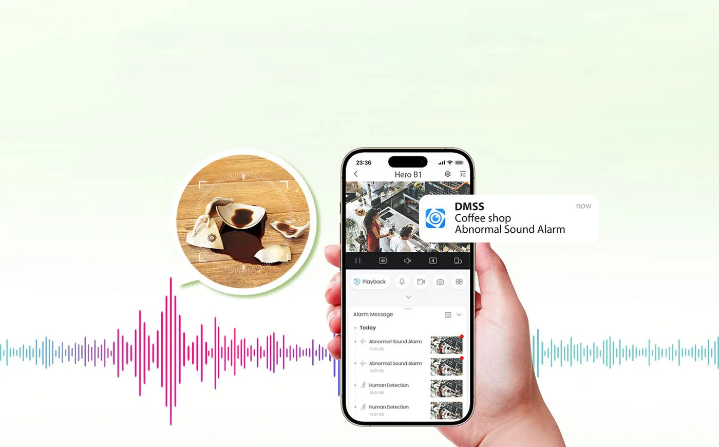 Dahua 5MP Indoor Security Camera Sound Detection - Desktop