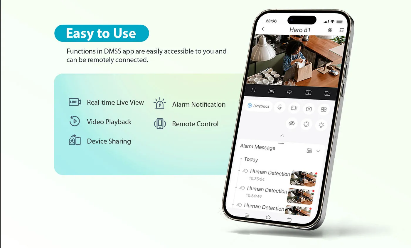 Dahua 5MP Indoor Security Camera - Safety Feature - Desktop