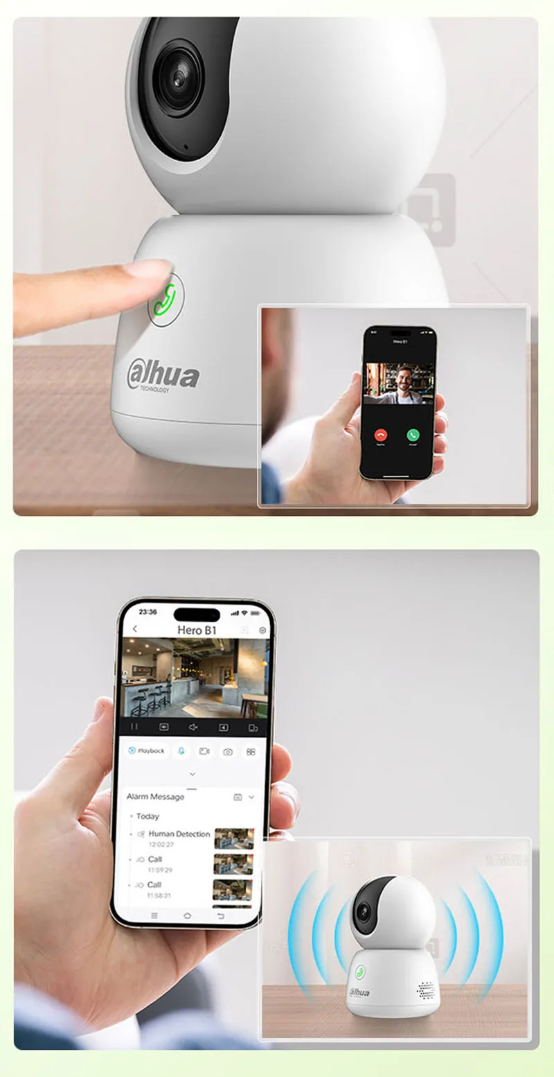 Dahua 5MP Indoor Security Camera Communication Feature - Mobile