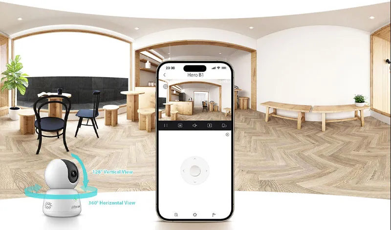 Dahua 5MP Indoor Security Camera 360-degree View - Mobile