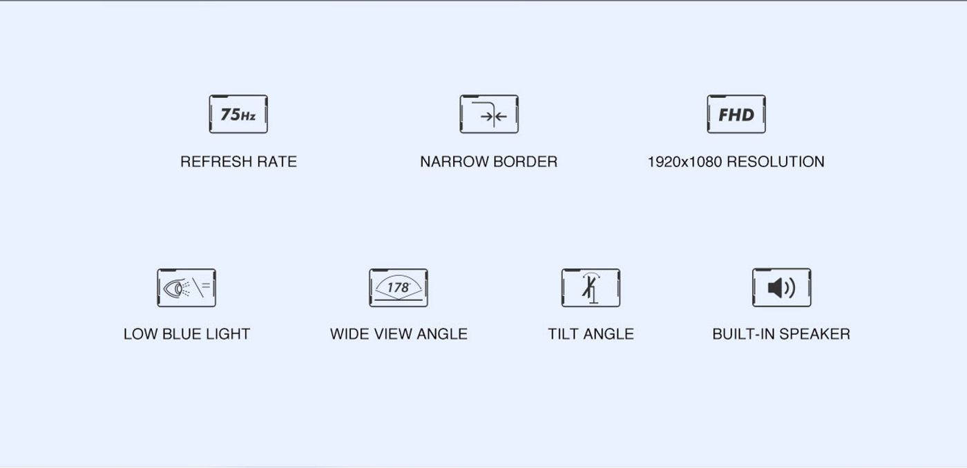 Dahua Full HD monitor displaying an image on a desktop setup