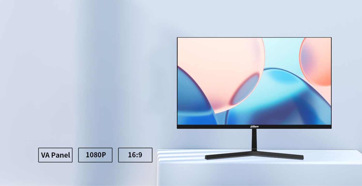 Colour-rich content shown on a Dahua VA panel monitor