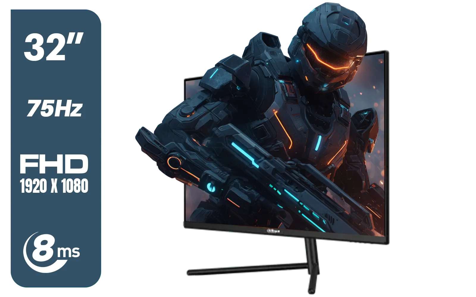 DAHUA DHI-LM32-A200X 32" LED MONITOR / Bezel-less Design / IPS Level-Display / 8ms Response Time / FHD 1920x1080 / 75Hz Refresh Rate / Low Blue Light / DHI-LM32-A200X