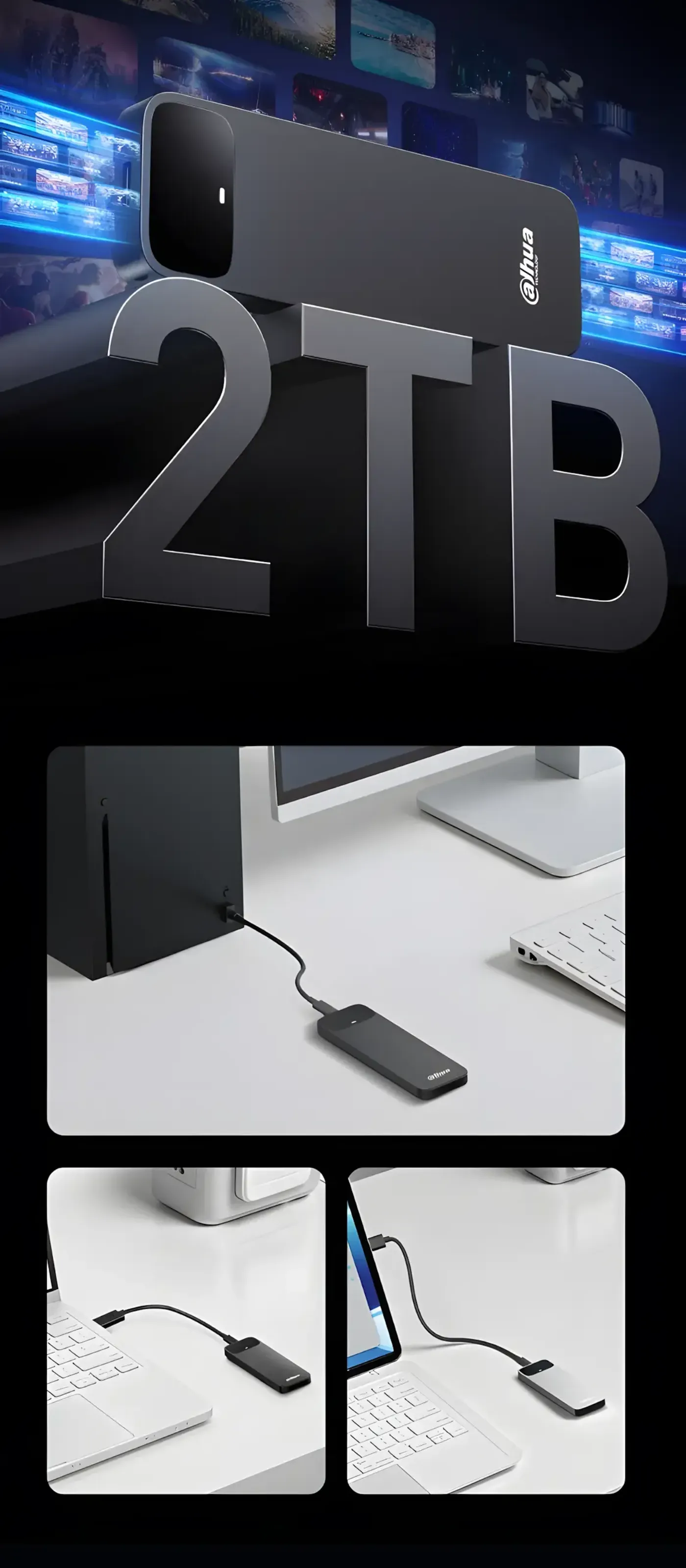 The compact size of the Dahua L7 portable SSD