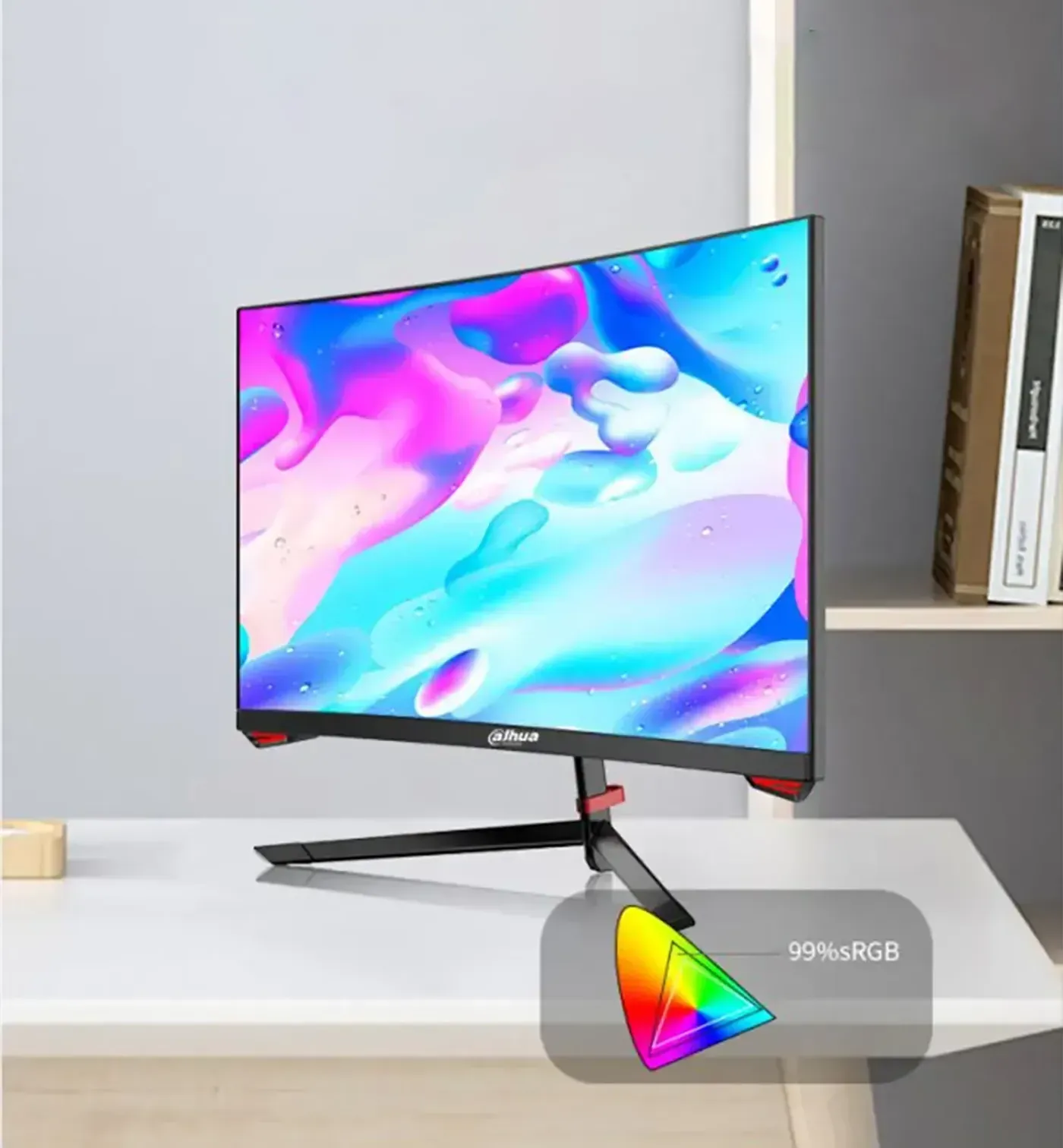 Color accuracy display on the DAHUA 24-inch monitor with 99% sRGB coverage