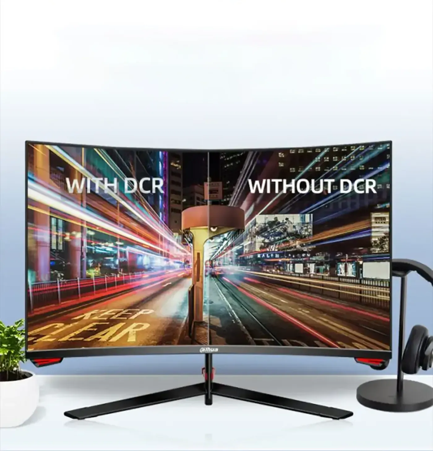 Visual representation of DCR technology optimizing brightness and contrast