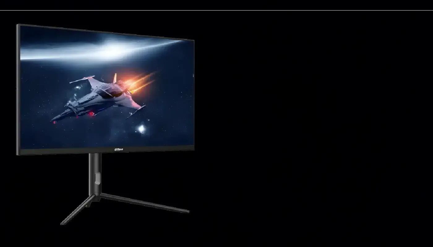 Close-up of DAHUA LM24-E231A monitor showcasing slim bezels