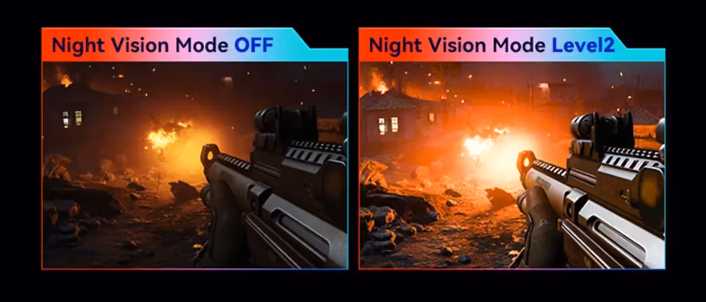 AI crosshair overlay shown on screen in the GAME+ Assist menu of the Dahua monitor