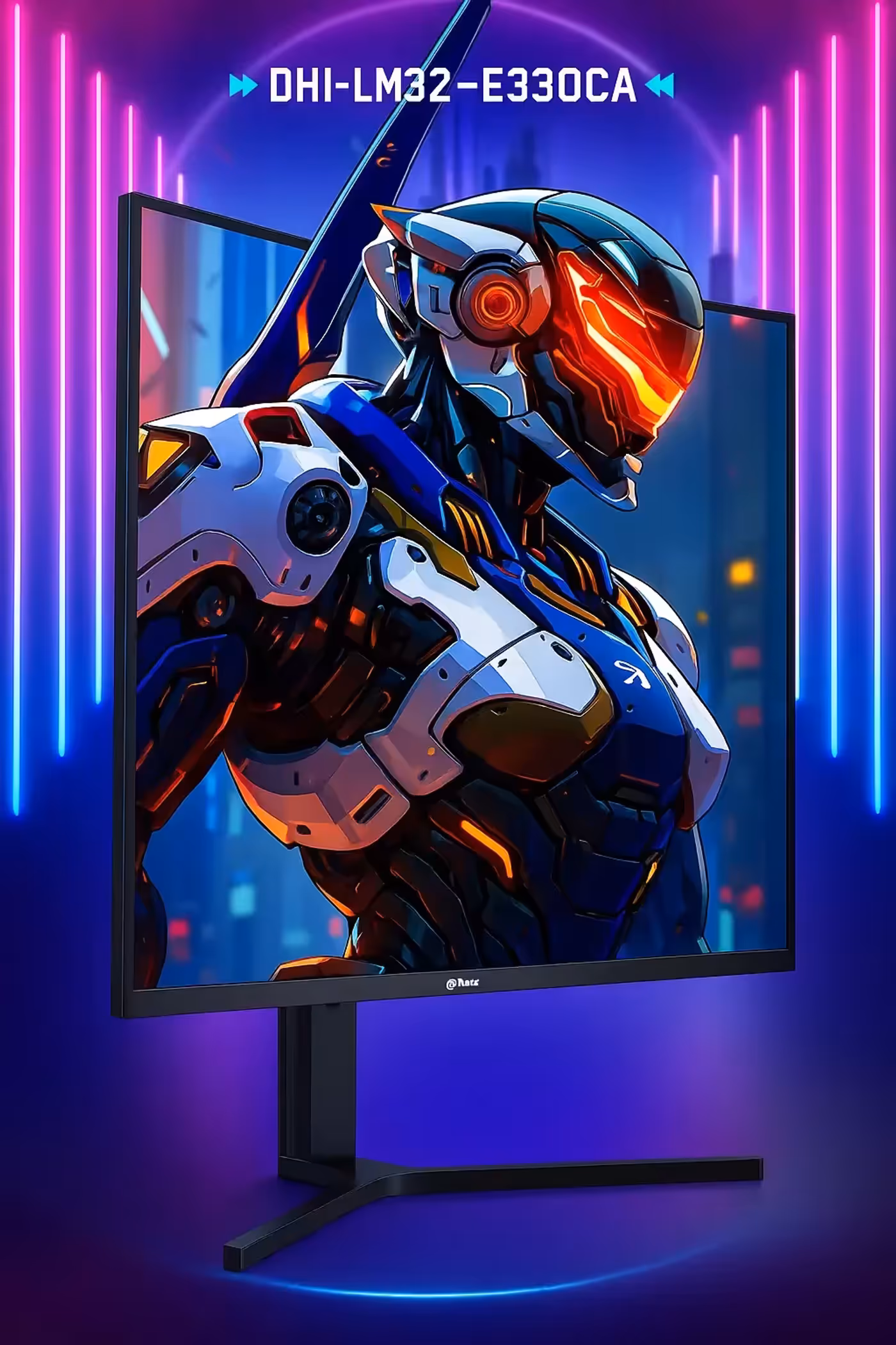 Dahua LM32-E330CA curved gaming monitor shown from the front on its stand