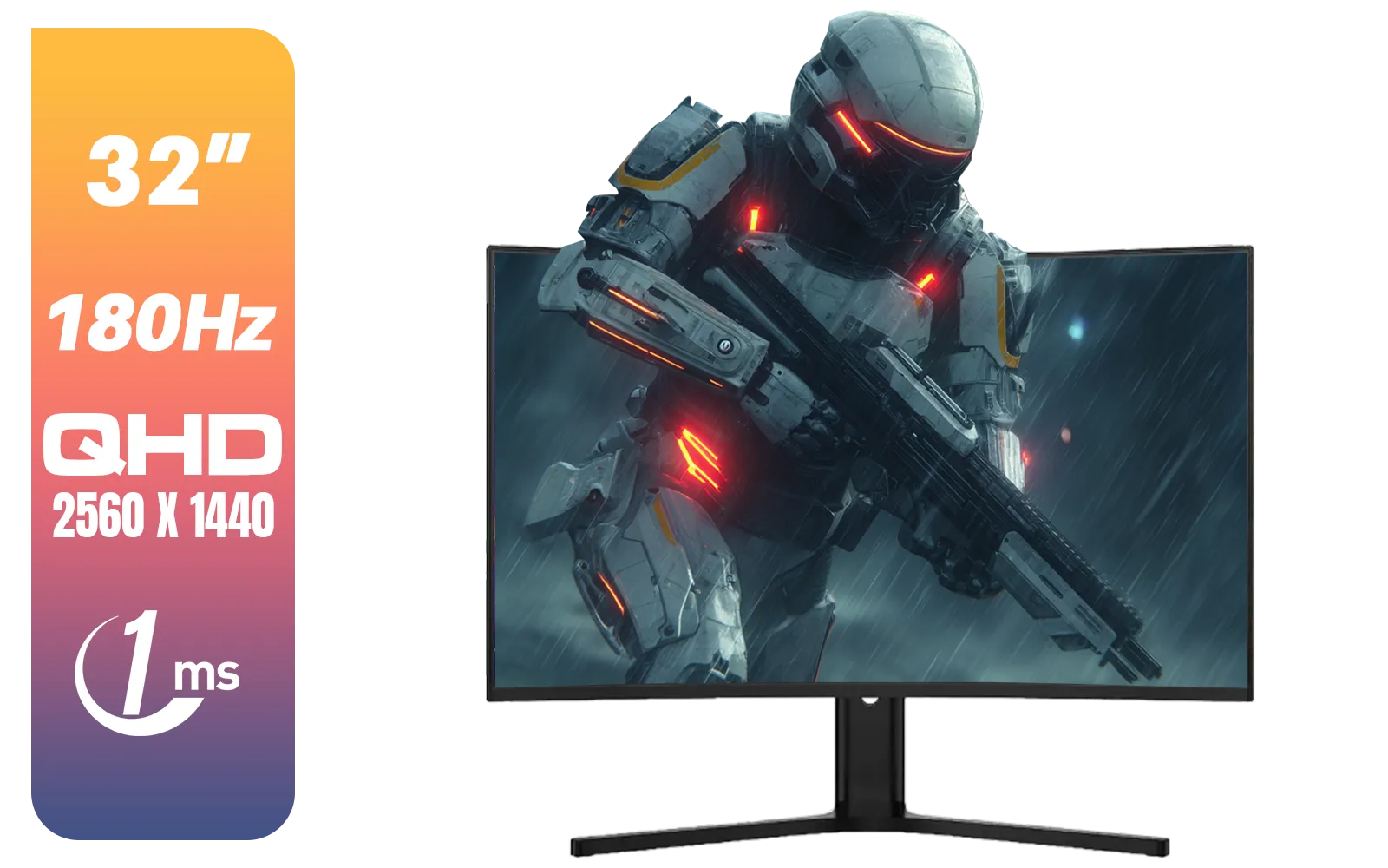 Dahua LM32-E330CA 32" 180Hz LED Monitor / Adaptive-Sync Technology / 1ms Response Time / QHD 2560x1440 / 180Hz Refresh Rate / DHI-LM32-E330CA