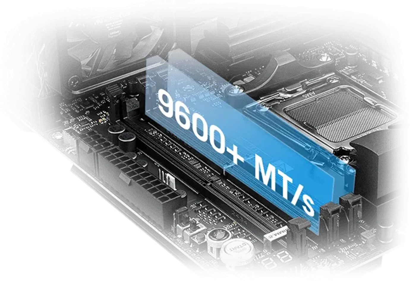 The ROG Crosshair X870E Apex lets you overclock memory up to 8600+ MT/s.