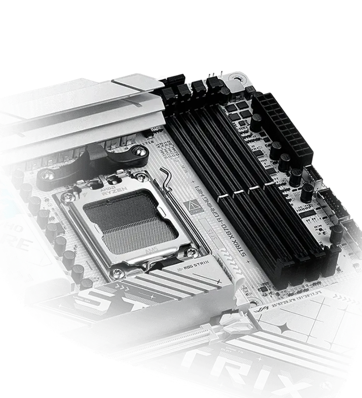 The Strix X870-A lets you overclock memory up to 8400+ MT/s.