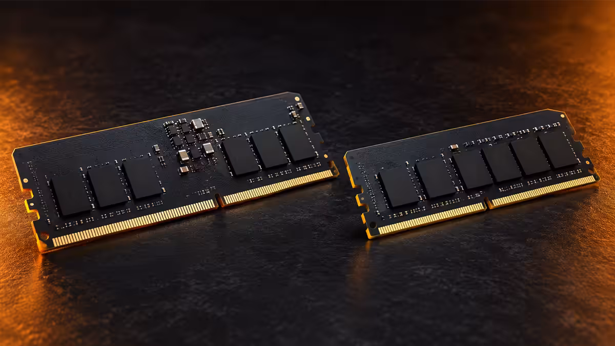 DDR5 and DDR4 memory modules side by side
