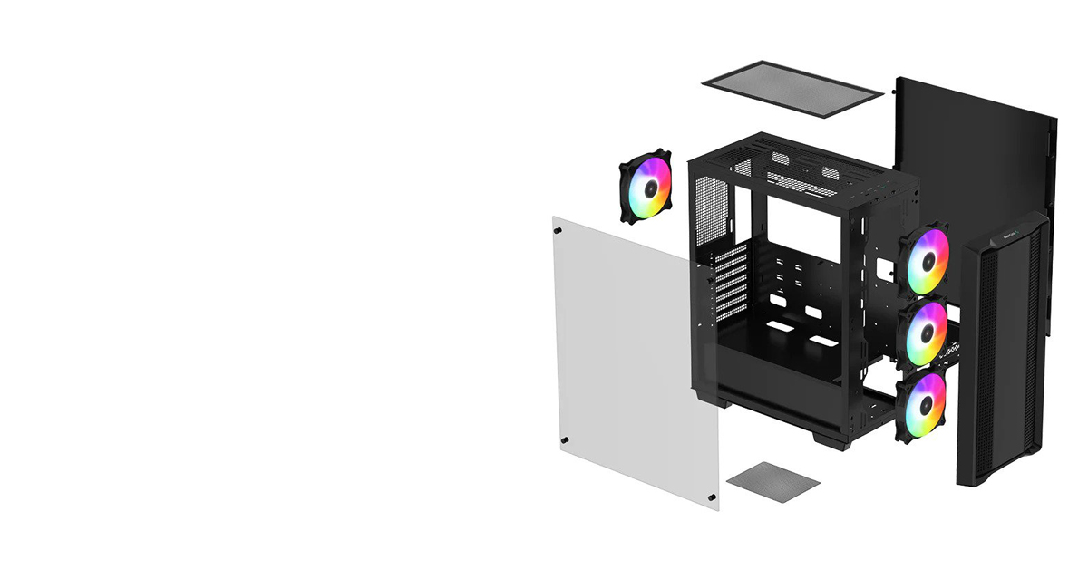 DeepCool CC560 RGB Gaming Case - LED Fans