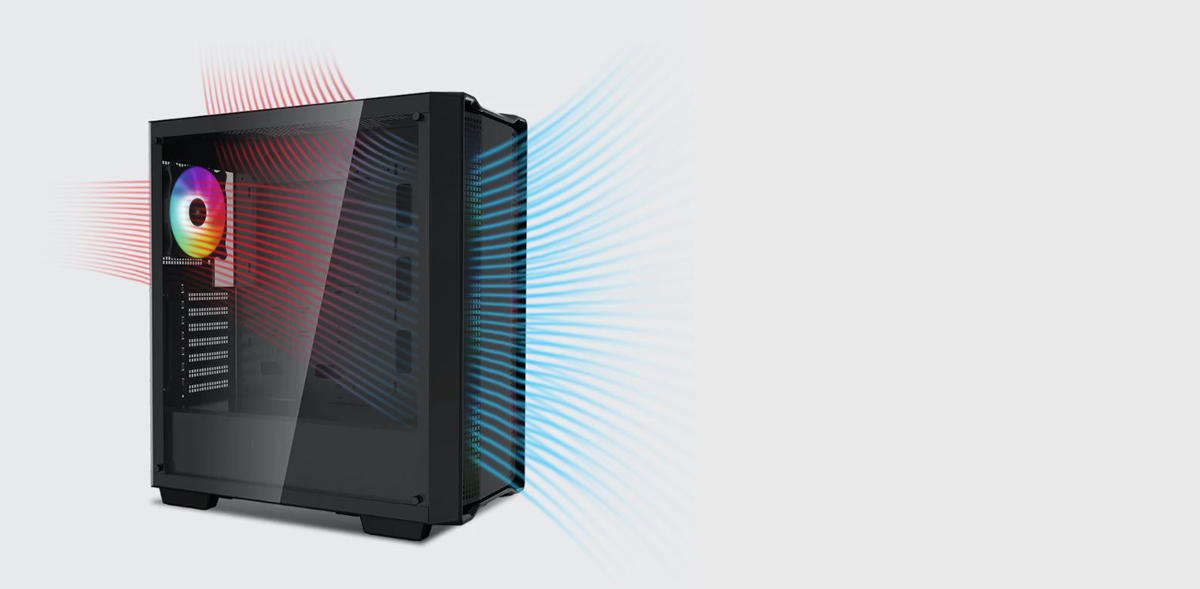 DeepCool CC560 RGB Gaming Case - Ventilation Performance