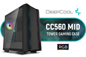 DeepCool CC560 RGB Gaming Case - Sleek Black Design for Ultimate Cooling - image 1