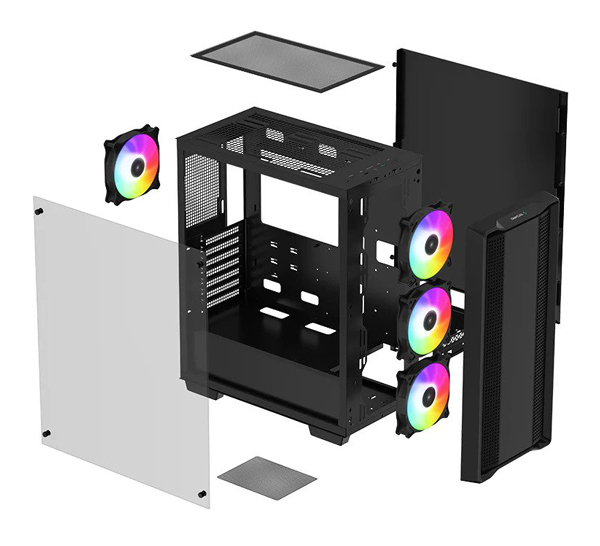 DeepCool CC560 RGB Gaming Case - LED Fans