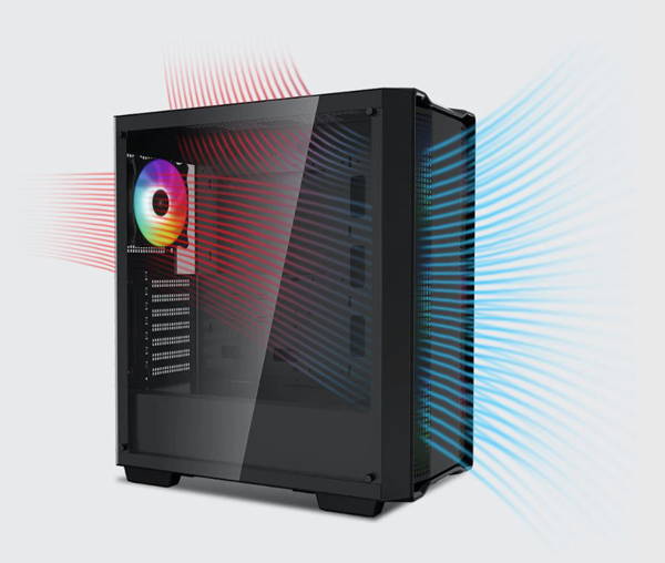 DeepCool CC560 RGB Gaming Case - Ventilation Performance