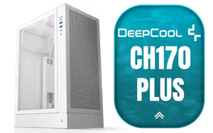 deepcool-ch170-plus-vertical-mid-tower-white deepcool-ch170-plus-vertical-mid-tower-white - Image 1