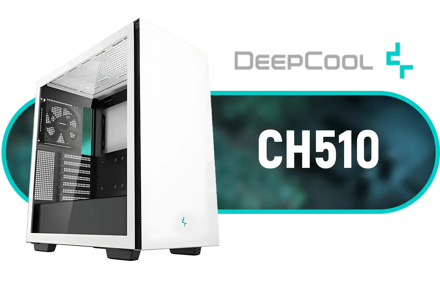 Deepcool CH510 Mid-Tower ATX Computer Case/ Gaming Cabinet - White | Support - Mini-ITX / Micro-ATX / ATX / E-ATX | Pre-Installed 1 x 120mm Rear Fan / CH510 WH