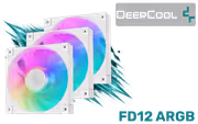 DeepCool FD12 ARGB WH 3in1 Cooling Fans — Quiet, Vivid Lighting - image 1