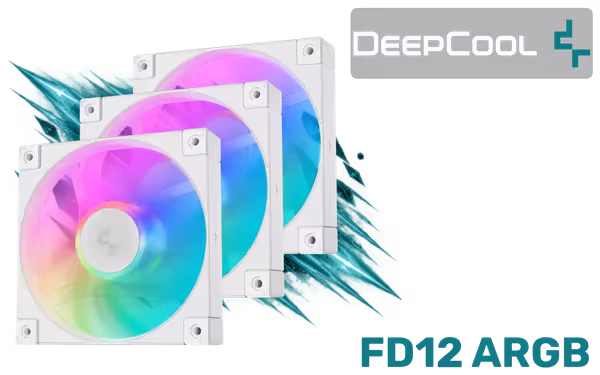 DeepCool FD12 ARGB WH 3in1 Cooling Fans — Quiet, Vivid Lighting - image 1 DeepCool FD12 ARGB WH 3in1 Cooling Fans — Quiet, Vivid Lighting - image 1