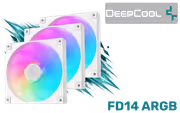 Deepcool FD14-WH ARGB 3-in-1 Pack — White High-Airflow Fans - image 1