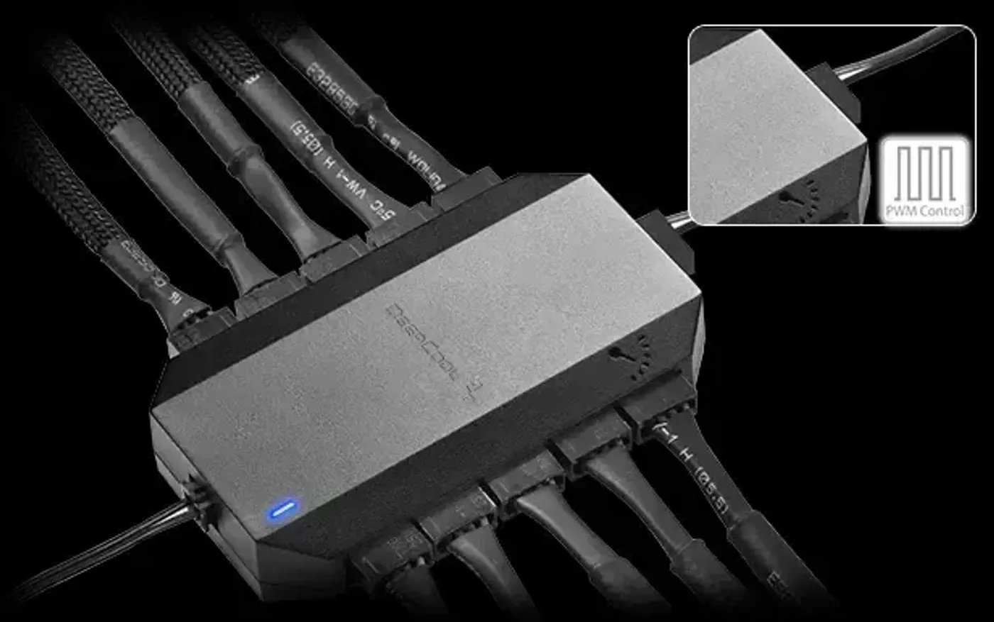 Deepcool FH-10 Fan Control Hub demonstrating efficient PWM fan performance