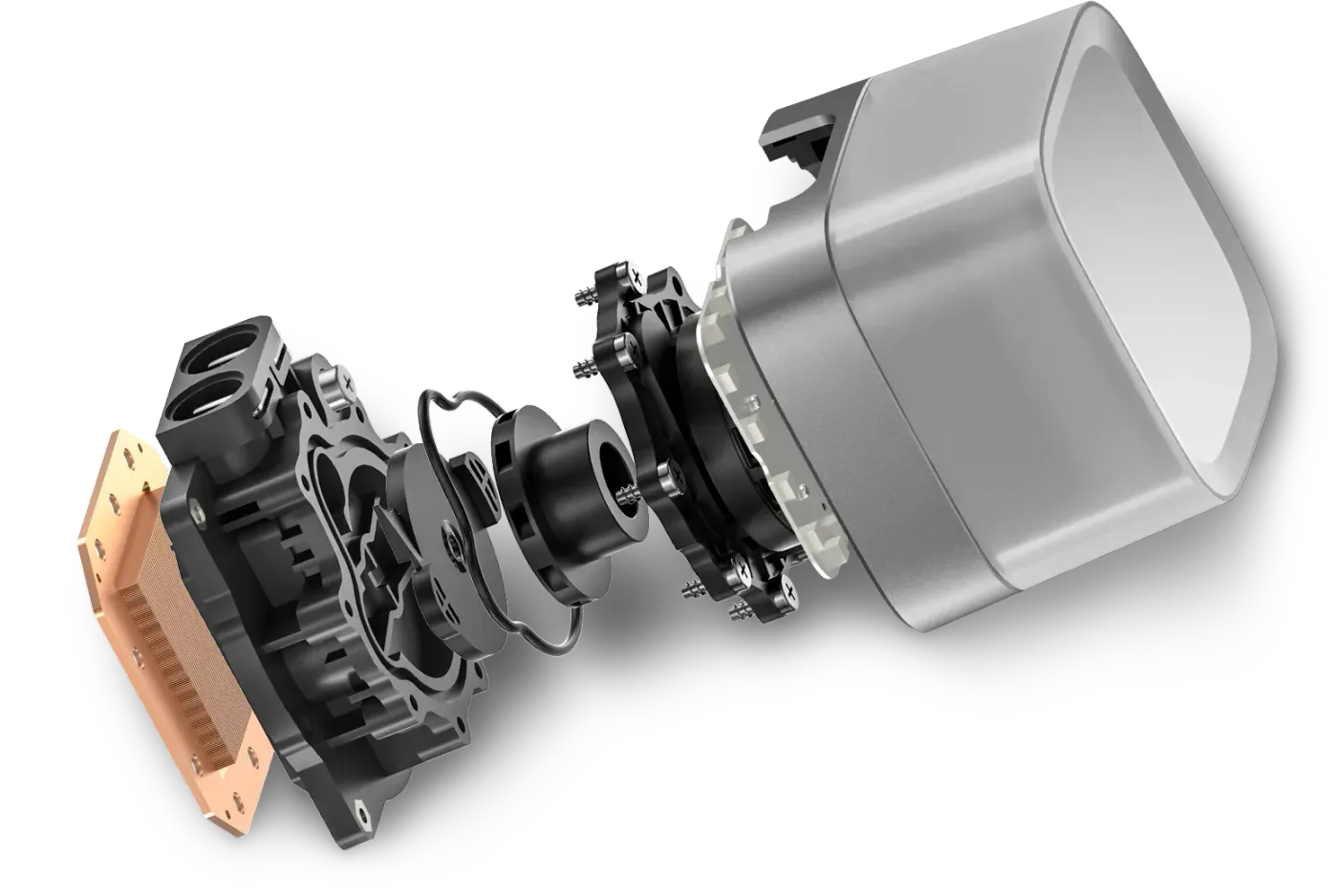 Internal structure of the DeepCool 5 Pro generation high-performance pump