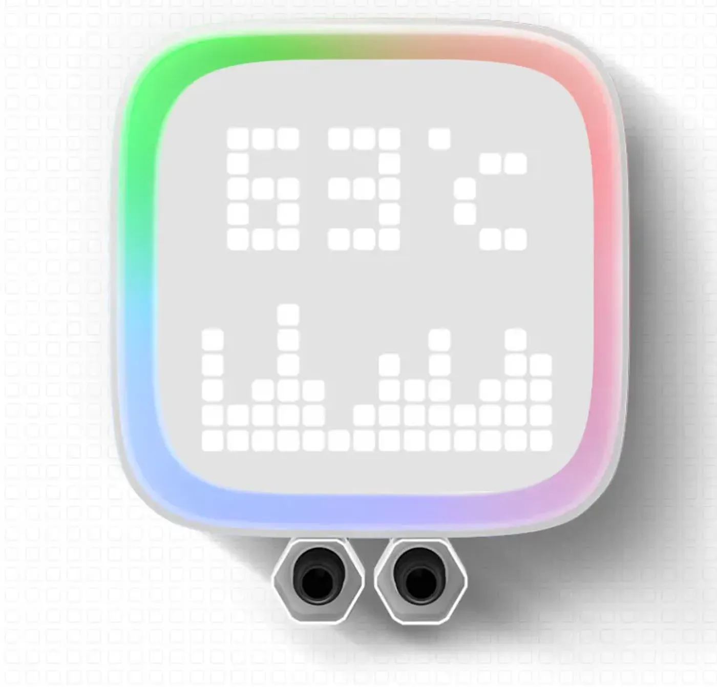 Custom pixelated dot-matrix display on the DeepCool LP360 pump head