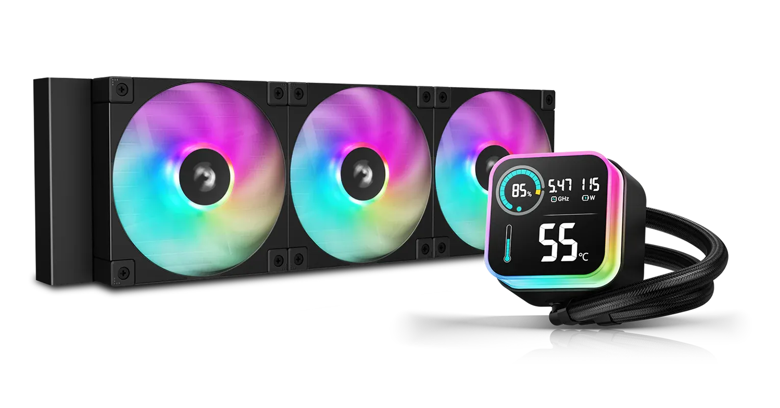 DeepCool LQ360 360mm Liquid CPU Cooler – ARGB, Rotating Cover