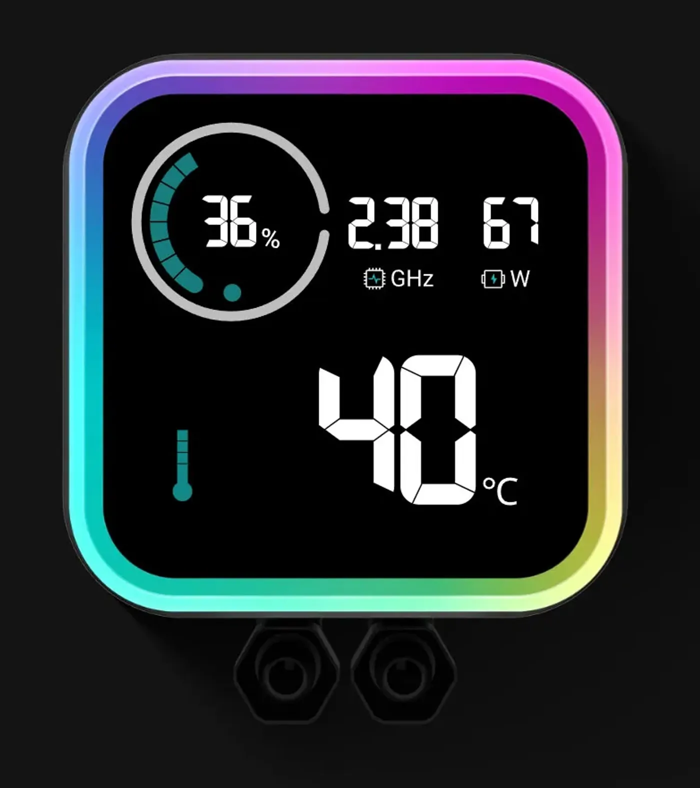 DeepCreative software interface showcasing system telemetry and RGB synchronization options