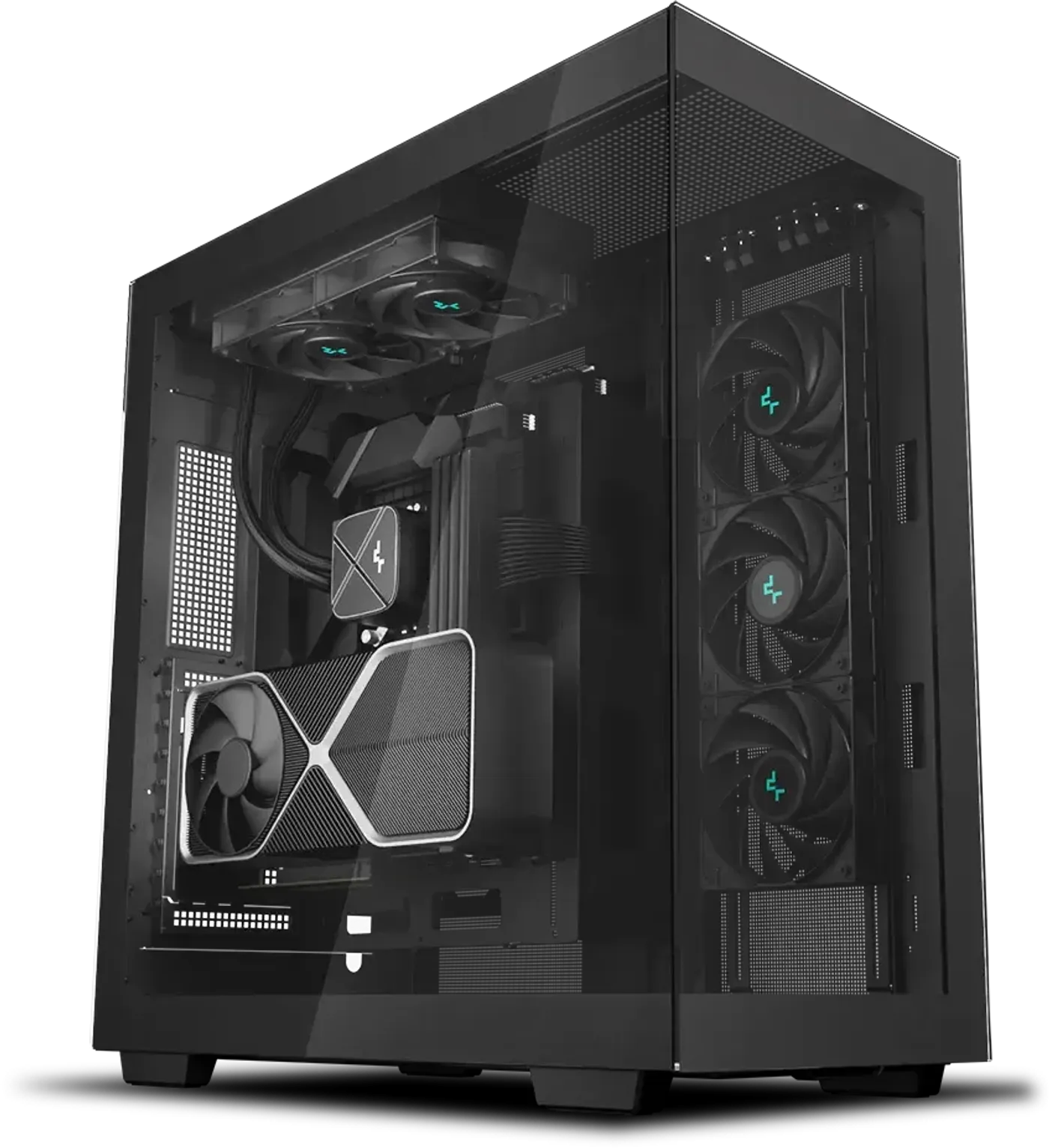 DeepCool LS520S Liquid CPU Cooler featuring its elegant black design